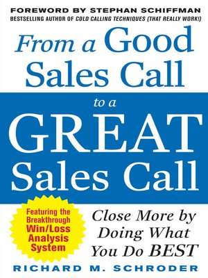 cover image of From a Good Sales Call to a Great Sales Call
